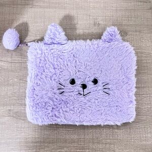 Purple Furry Cat Pouch